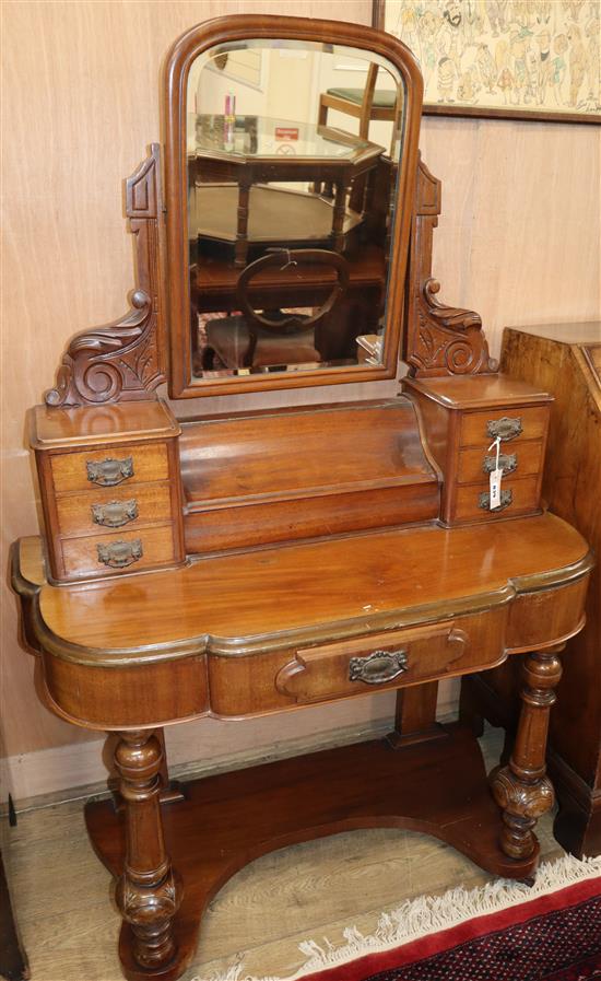 A Victorian mahogany duchess dressing table W.102cm